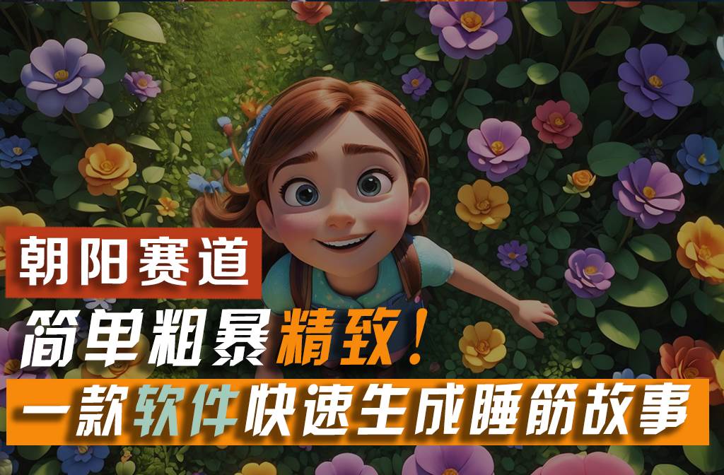 利用一款軟件5分鐘一條爆款睡前故事，簡(jiǎn)單粗暴精致！小白月入2w+