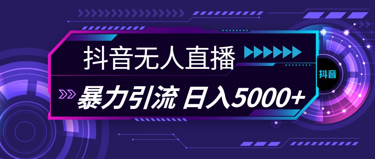 抖音無人直播，暴利引流，日入5000+插圖